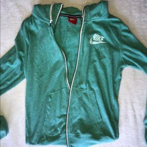 Nike green zip up